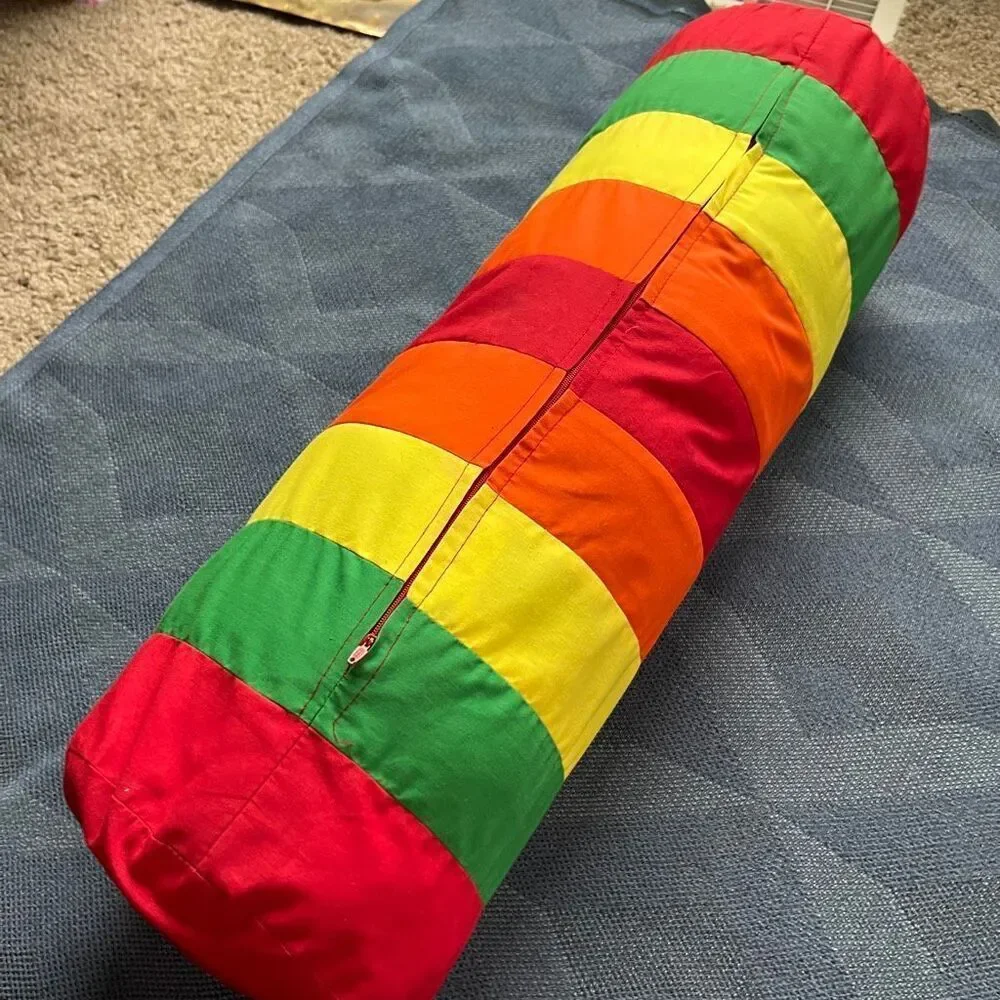VTG Life Savers Candy Roll Pillow Handmade Quilted Novelty Retro Decor